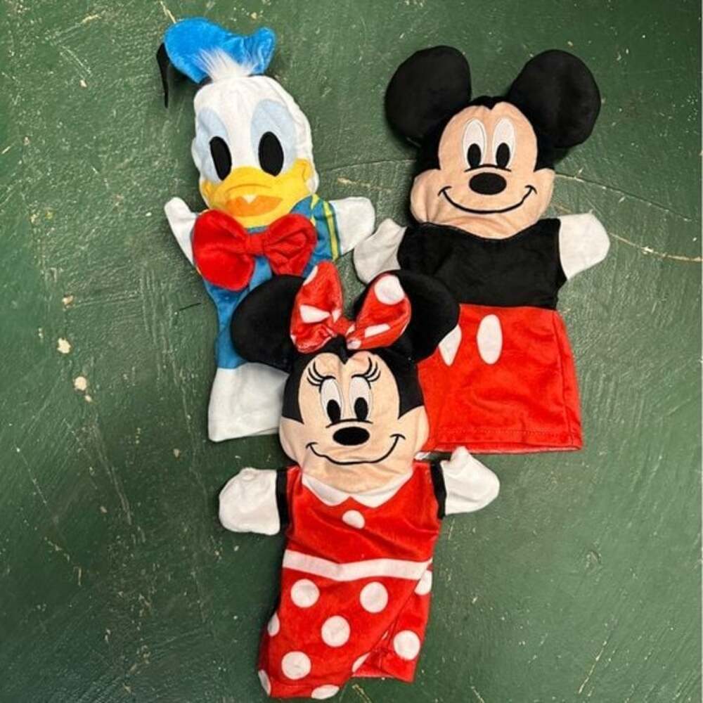 Set of 3 Disney hand puppets Mickey Minnie Donald